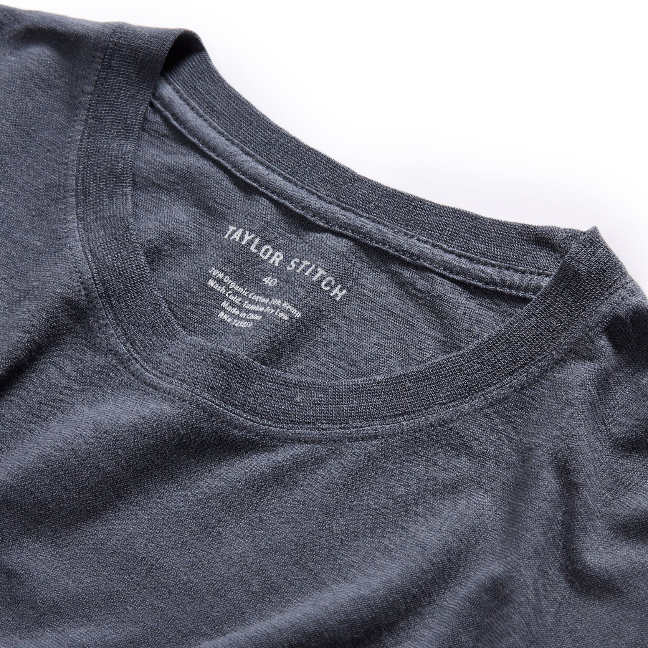 The Cotton Hemp Tee in Navy