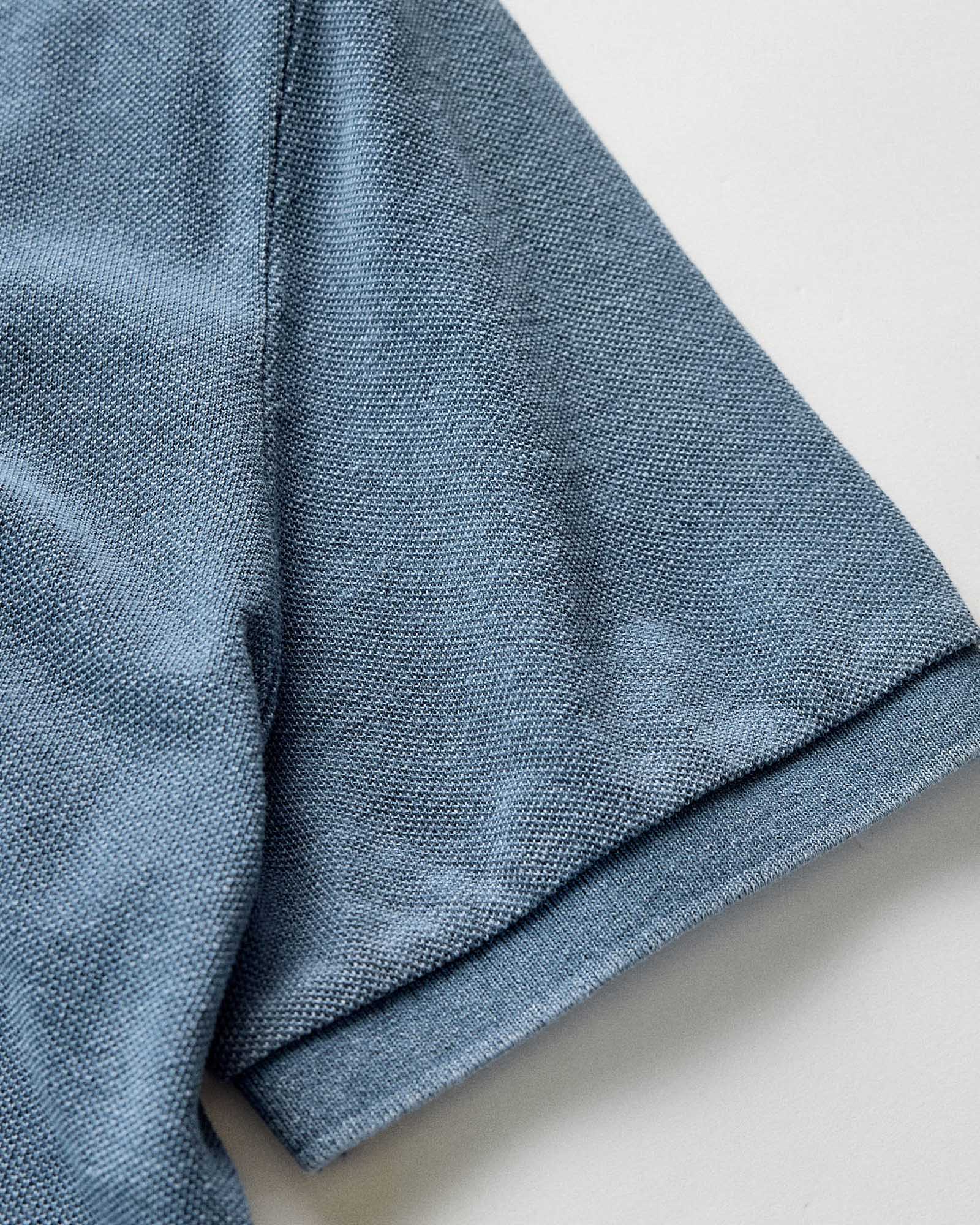 The Pacific Polo in Washed Indigo Pique